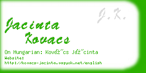 jacinta kovacs business card